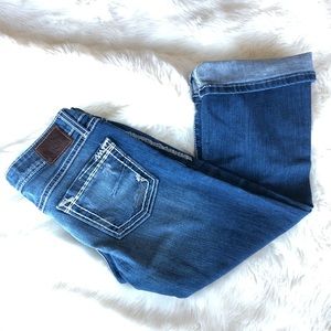 BKE Buckle Dark Wash Stella Capris